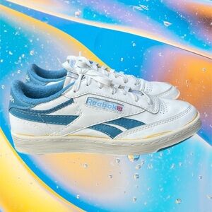 Reebok Reebok Club C 85 White and Blue Retro Sneakers